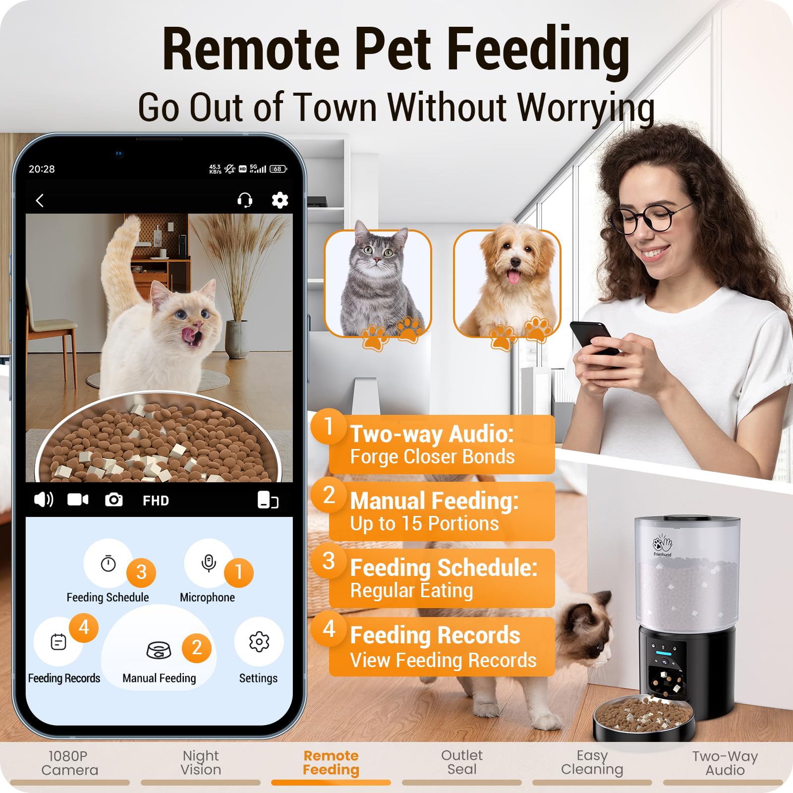 Frienhund sealed rotor outlet protects food freshness and prevents moisture