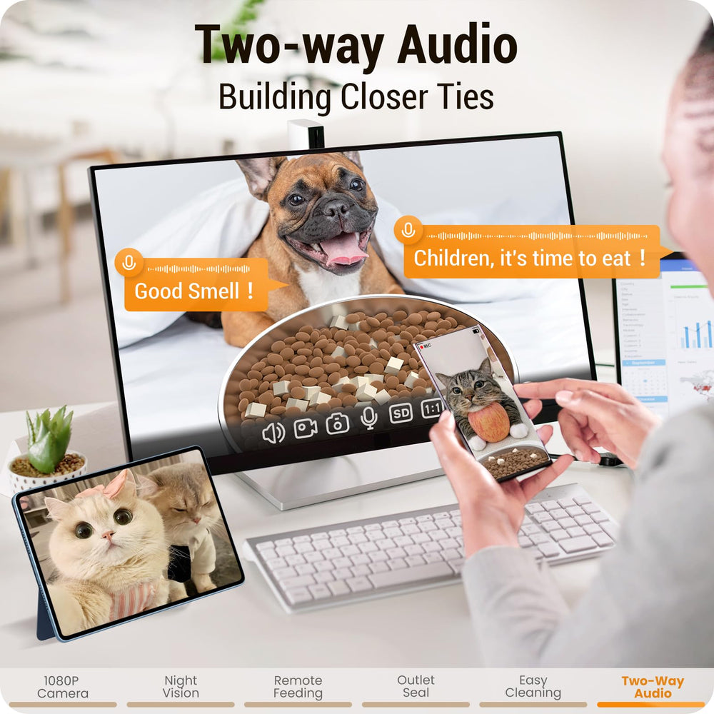 Frienhund two-way audio allows talking to your pet from afar