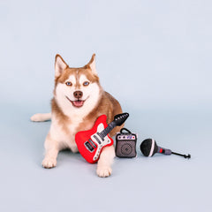 Fringe Studio Ready to Rock amp plush dog toy designed for interactive tug and chew