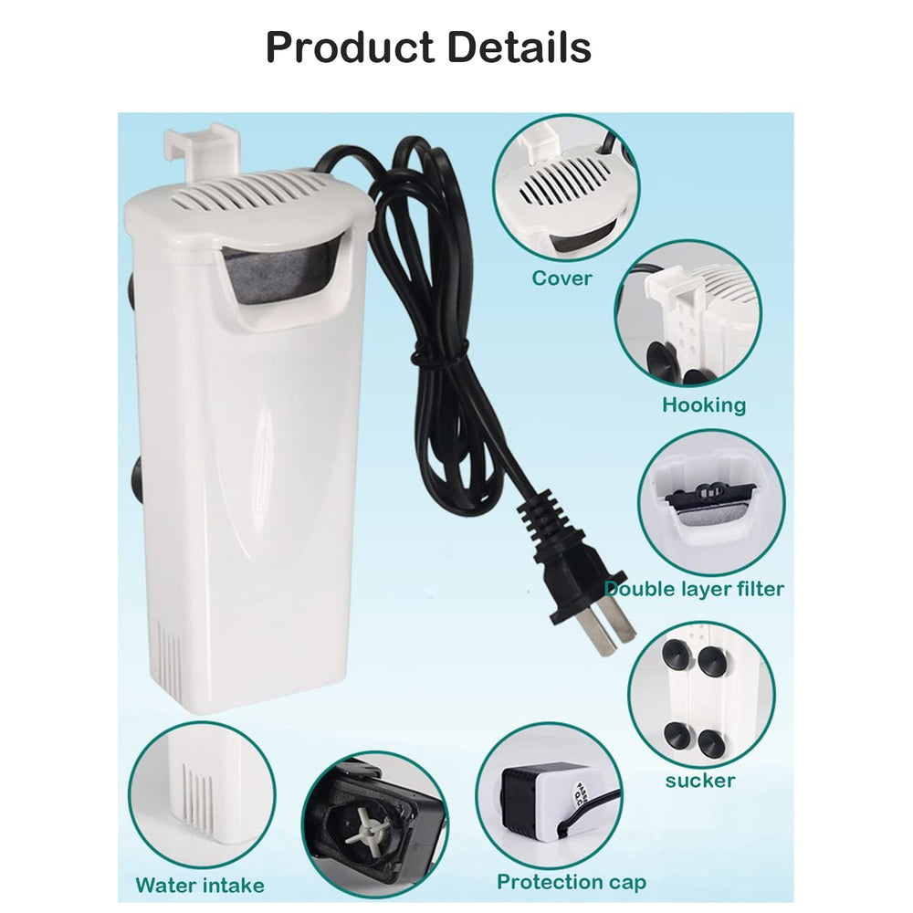FRIRODSAY aquarium filter in-tank installation with suction cups and clips