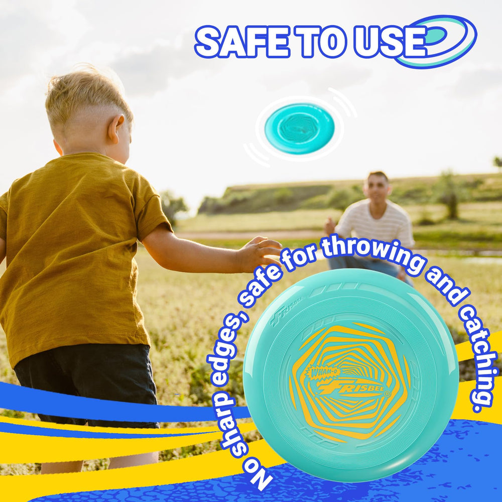 Frisbee Go bright color helps locate the disc quickly after a throw.