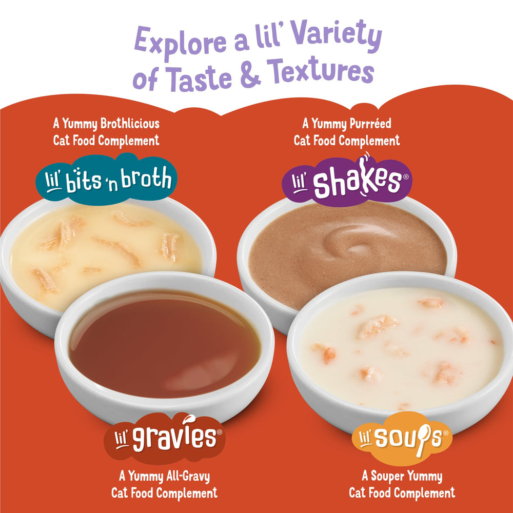 Friskies Lil' Gravies turkey aroma shot entices a savory mealtime ritual
