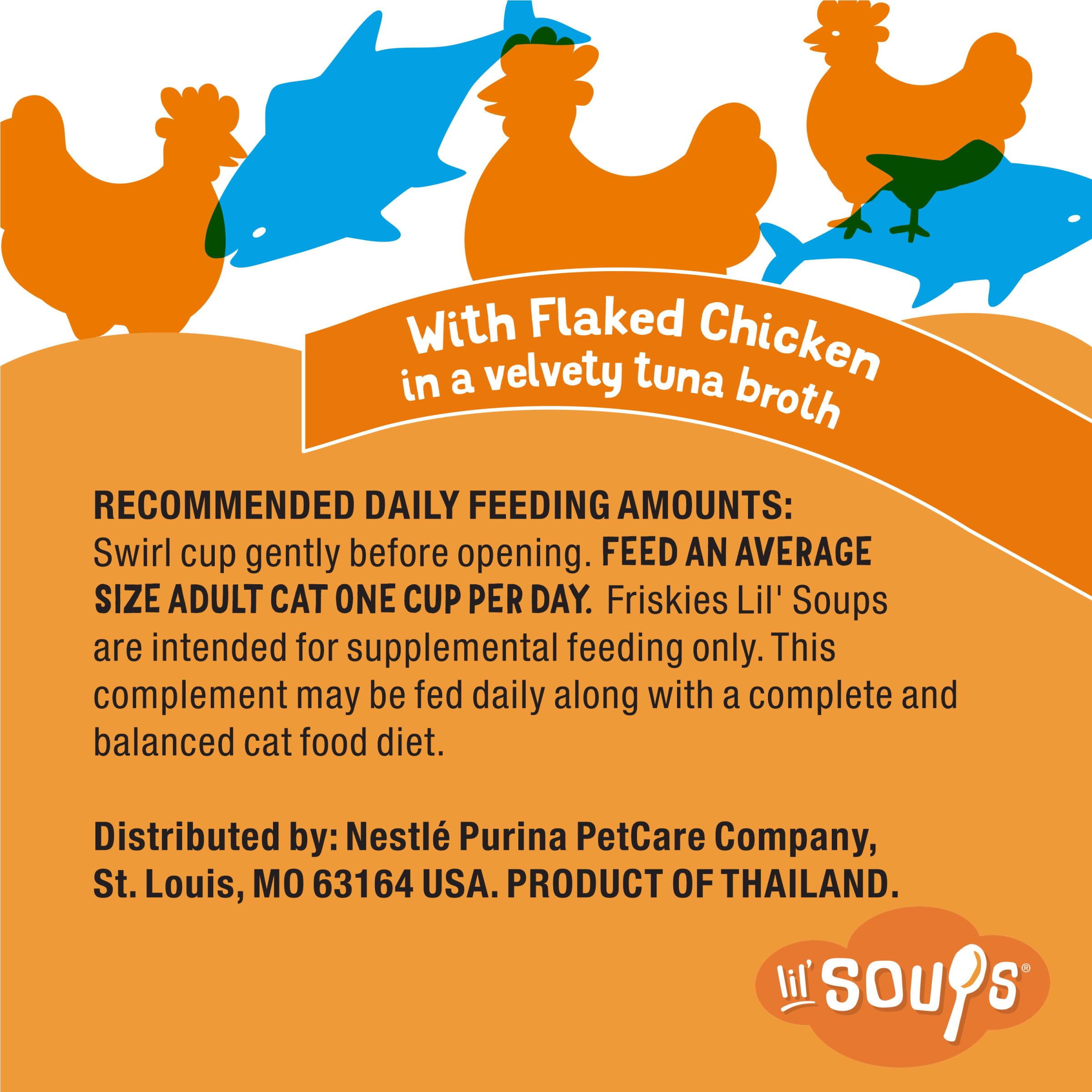 Friskies Lil' Soups grain-free formula supports varied meals