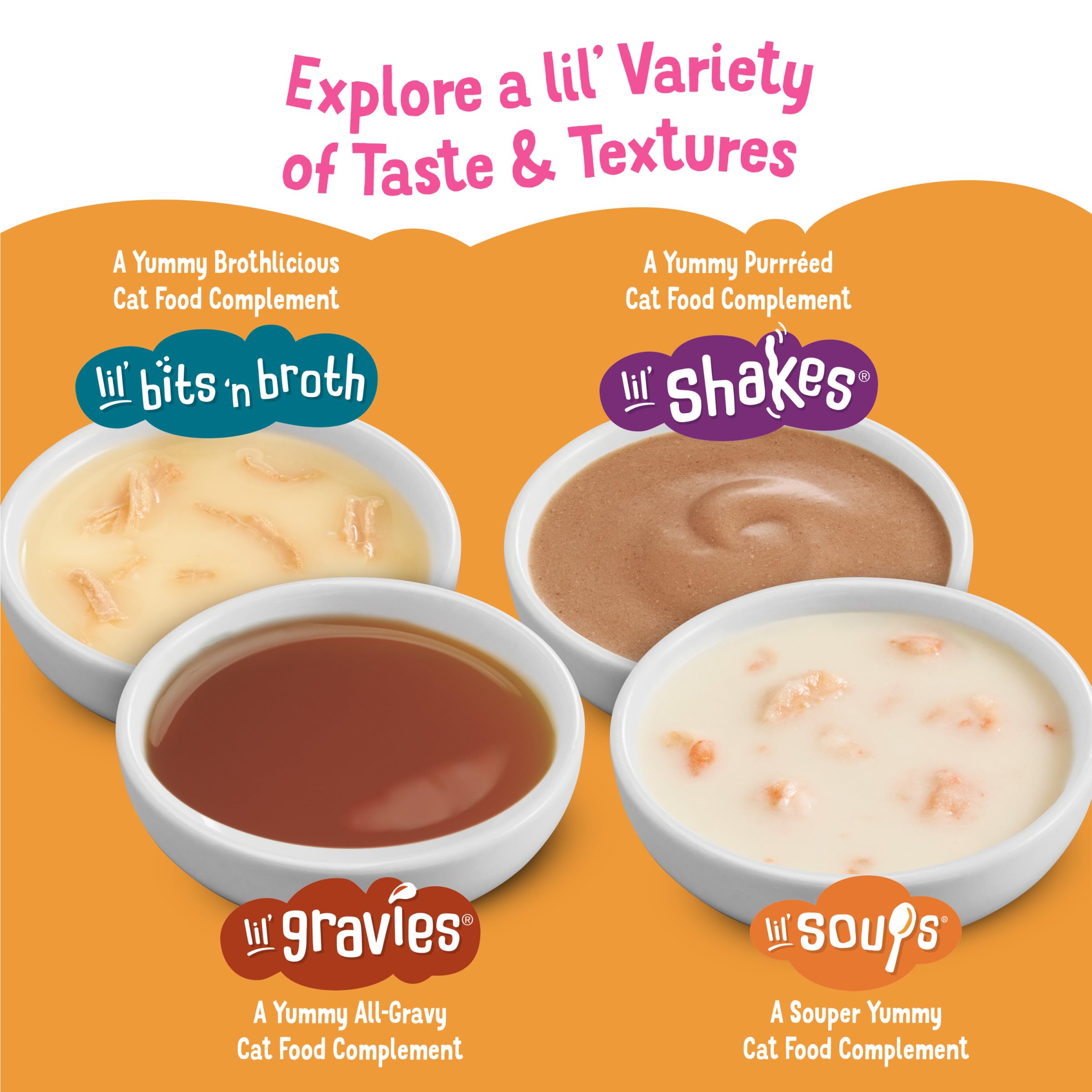 Friskies Lil' Soups reward time cat snack suggests treat-like enjoyment