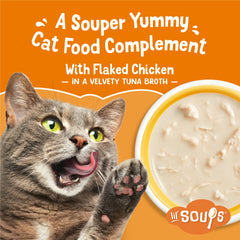 Friskies Lil' Soups tuna broth silky texture encourages licking and hydration