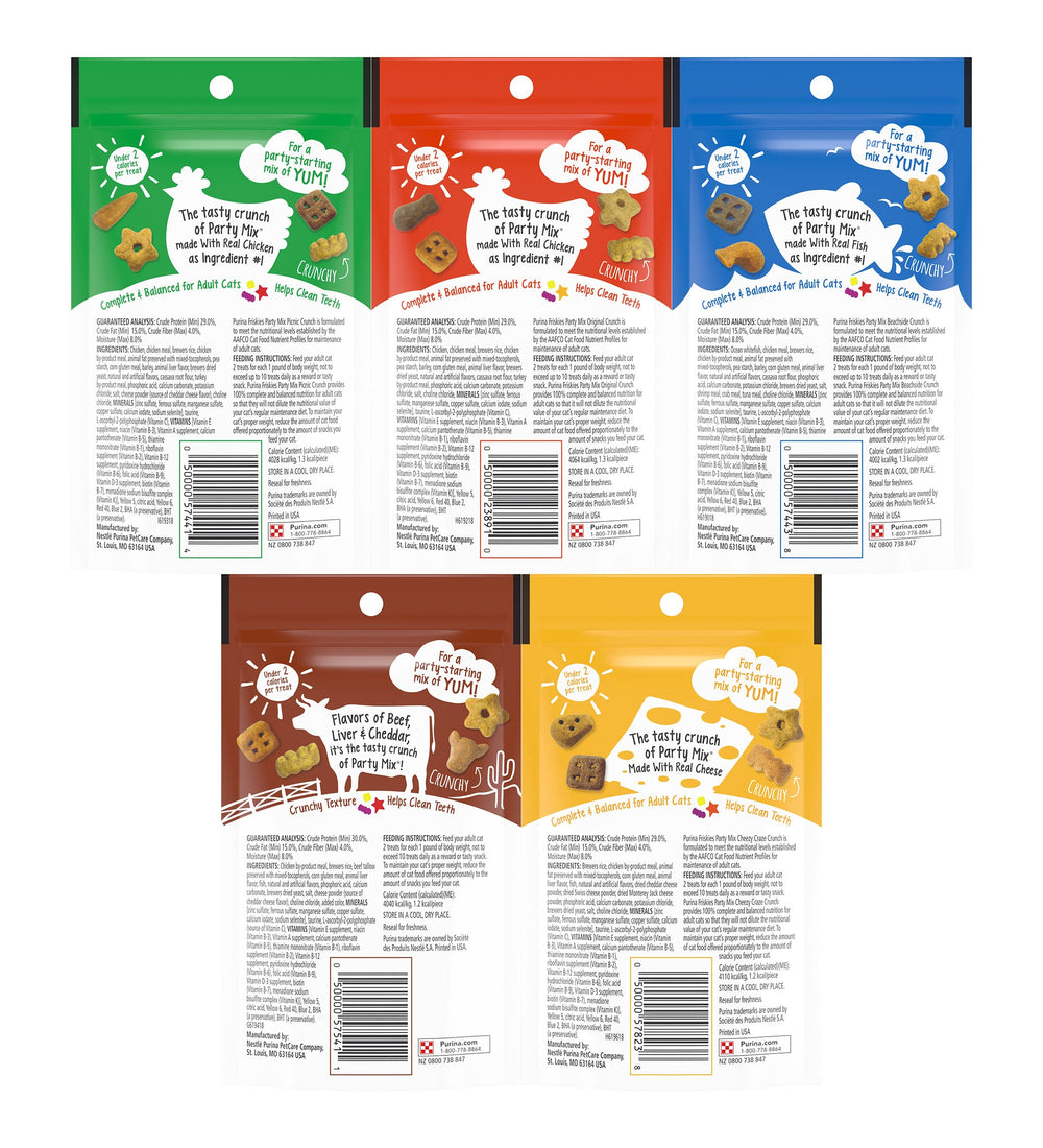 Friskies Party Mix Crunch Beachside – seaside flavors perfect for sunny moments.