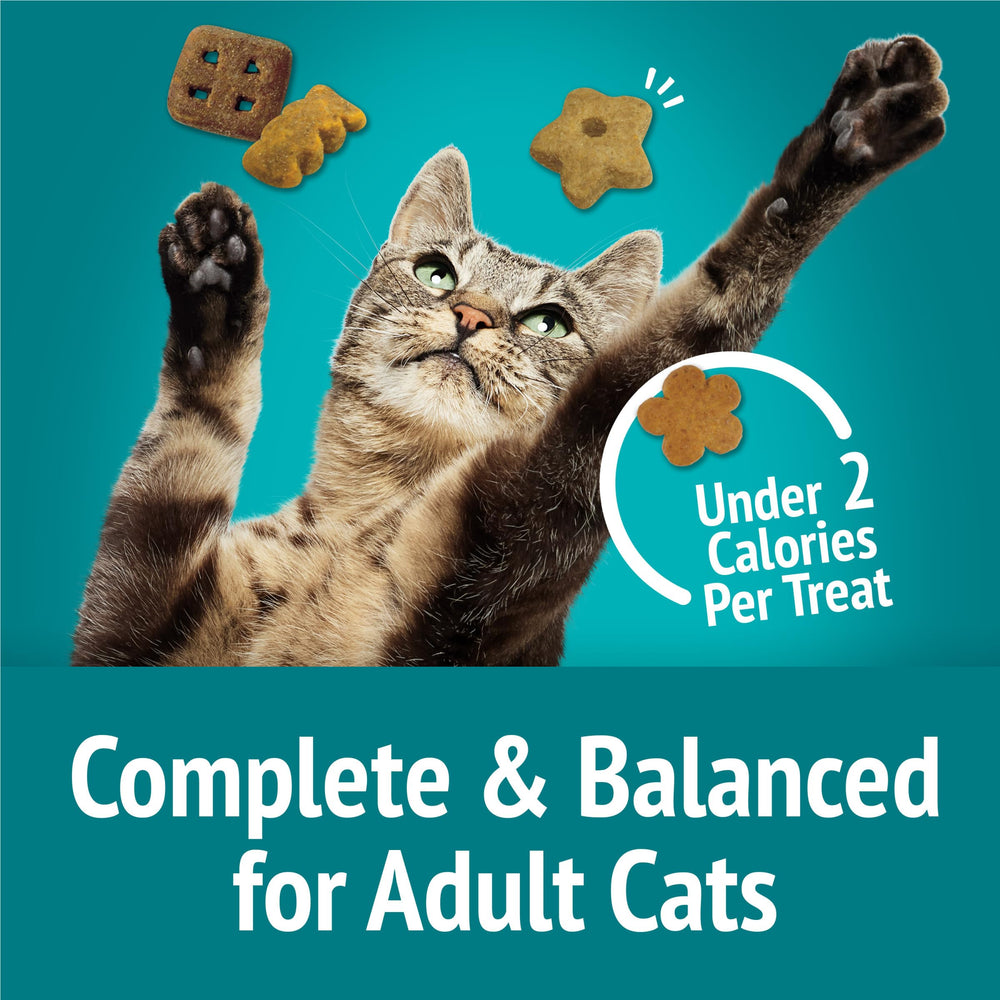 Friskies Party Mix Meow Luau Crunch is designed for adult cats and snack-time versatility.