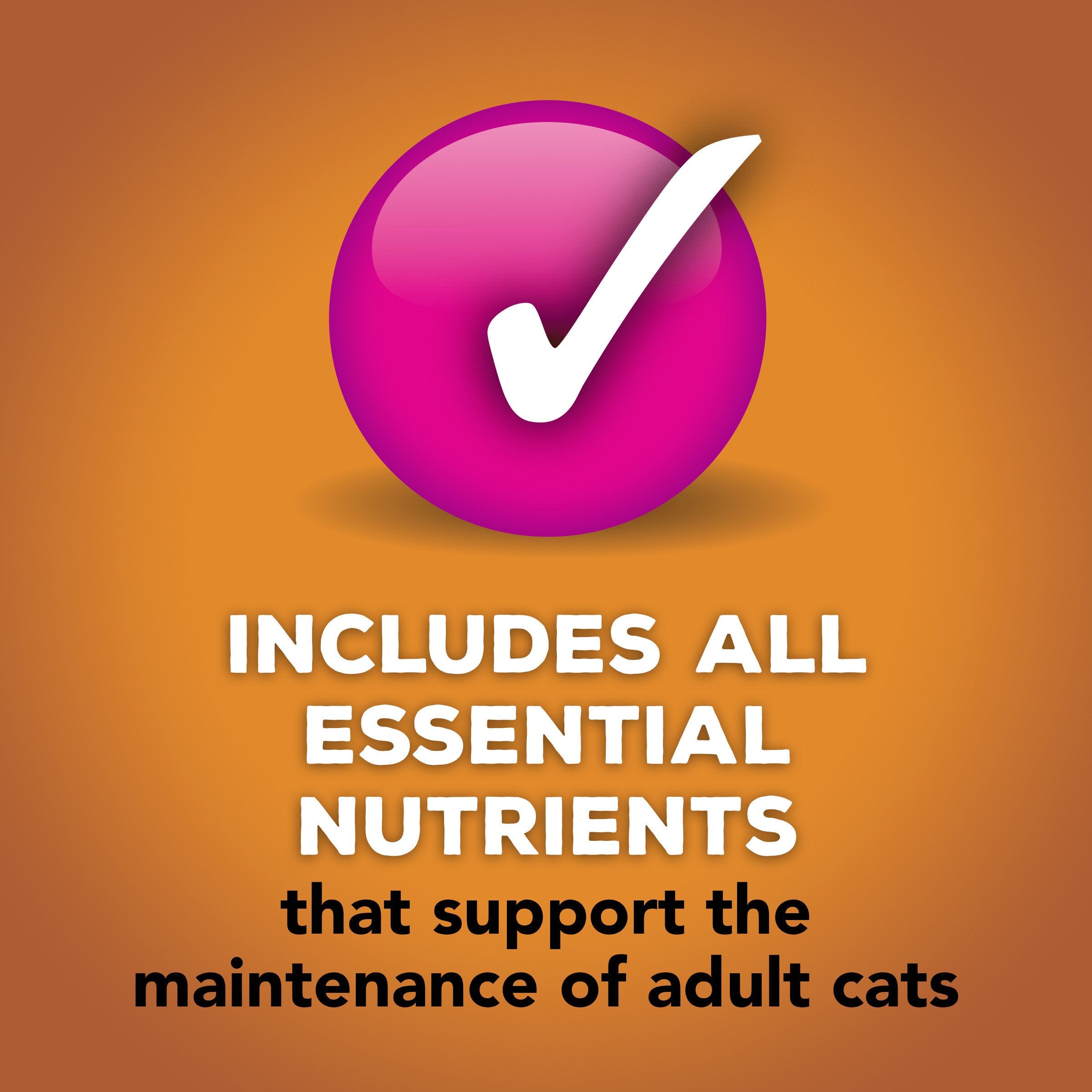 Friskies pate adult nutrition label indicating complete nutrition