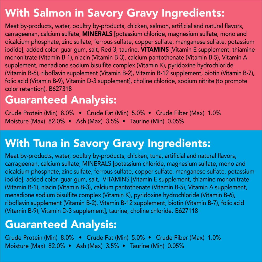 Friskies pate tuna dish mixed to show ocean-fresh flavor