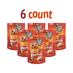 Friskies Playfuls treat-shape closeup shows playful design for tossing and rolling