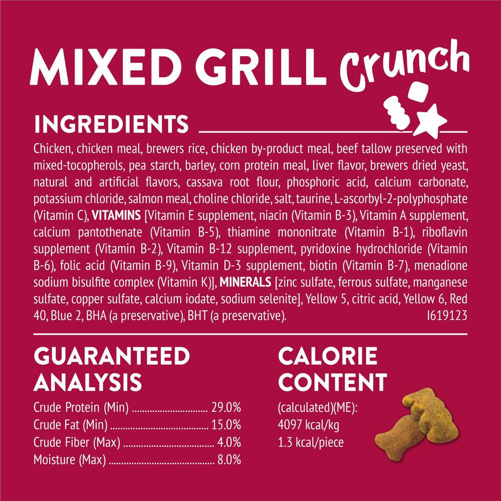 Friskies Under 2 calories per treat emphasized on packaging.