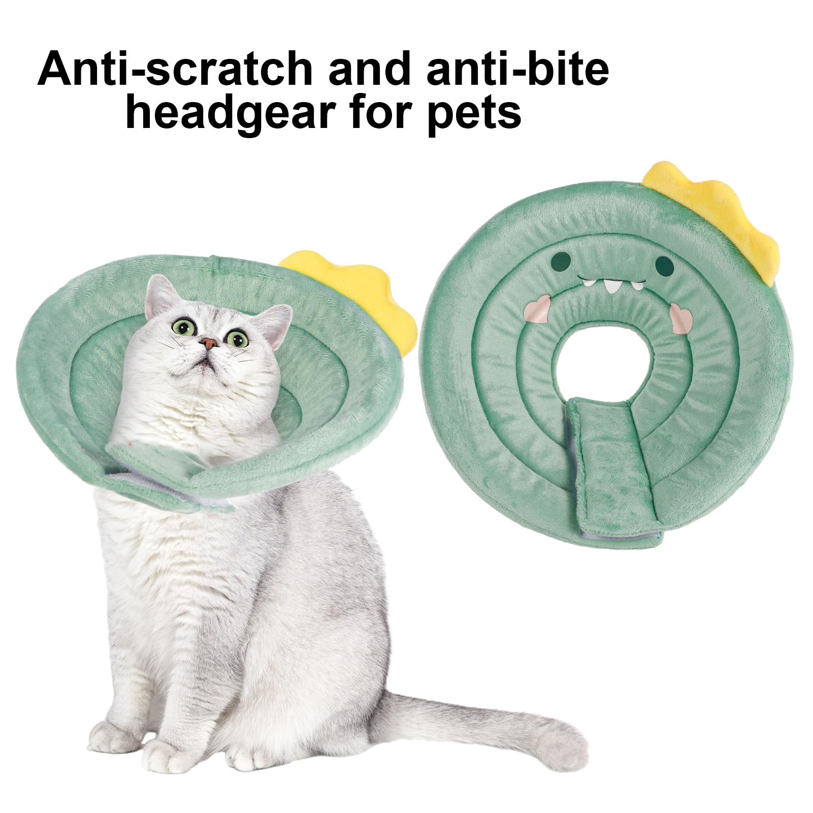 FRIUSATE cat cone collar cute-design adds charm during recovery.