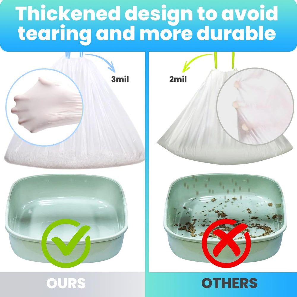 Frnoip odor-locking litter bags keep the area smelling fresh between changes.