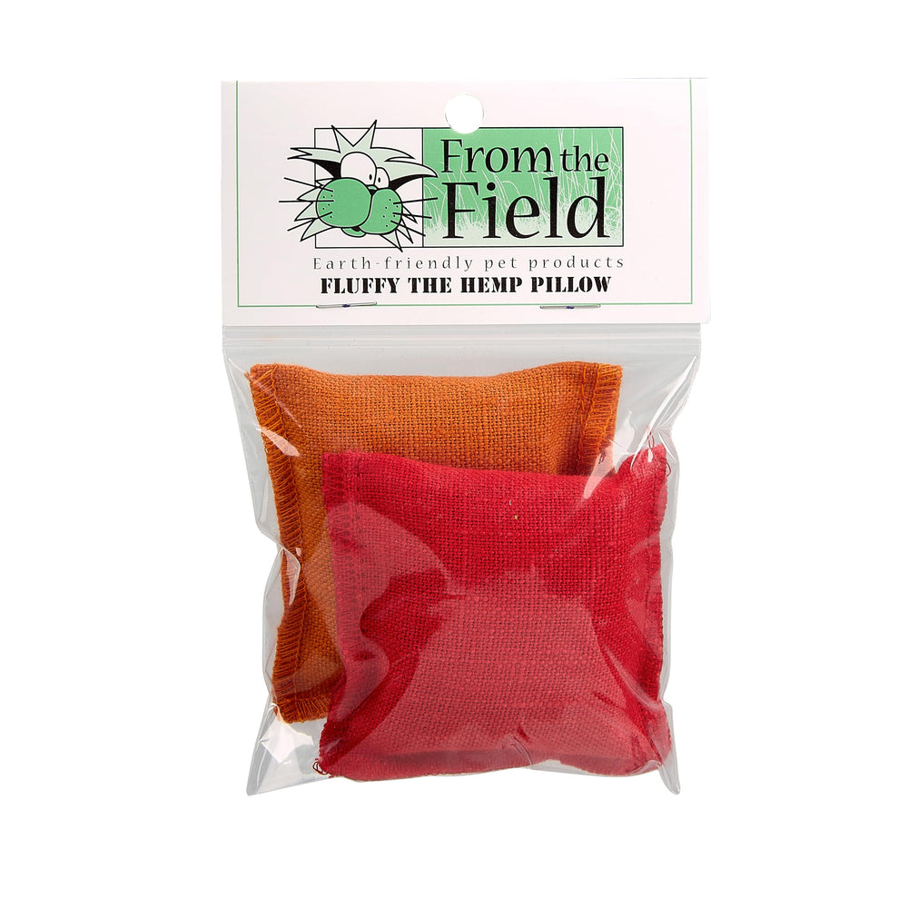 From The Field Fluffy Hemp Pillow Catnip Toy delivers safe play with potent organic catnip for cats