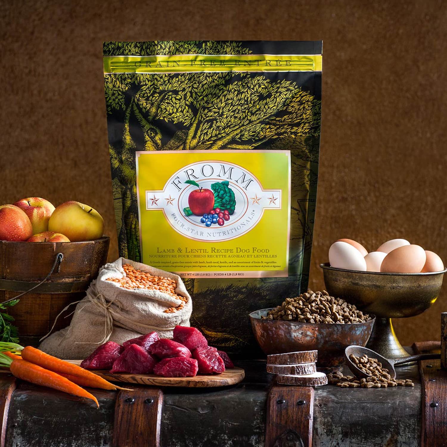 Fromm interchangeable-recipes promotes mealtime variety for dogs.