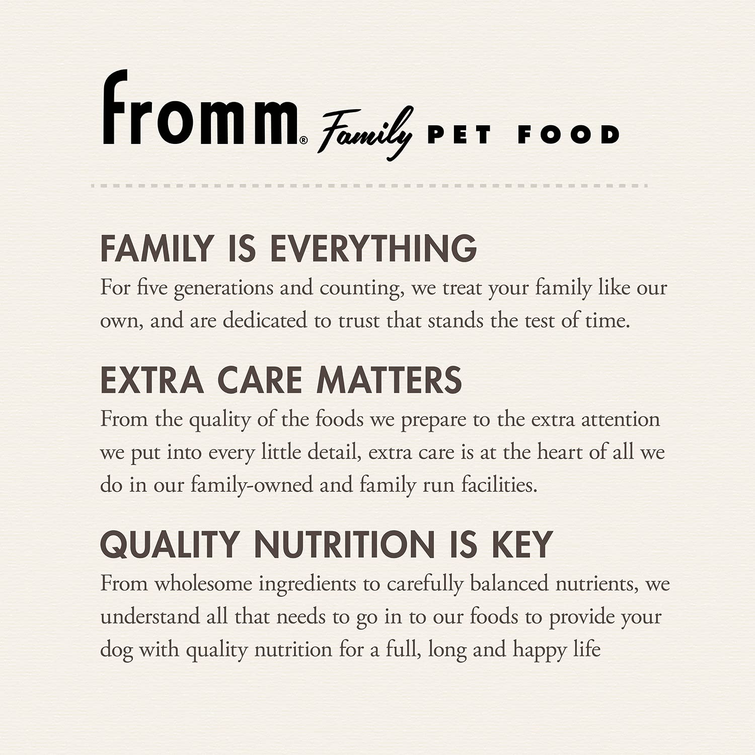 Fromm Classic Adult dogs mealtime portion illustrates easy serving.