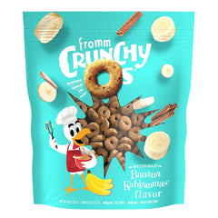 Fromm Crunchy Os Banana Kablammas bag with resealable seal for fresh rewards