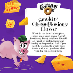 Fromm Crunchy Os Blueberry Blasts chicken flavor bag highlights savory crunch for tasty rewards.