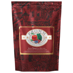 Fromm Four-Star Beef Frittata bag highlights premium ingredients for balanced dog nutrition.
