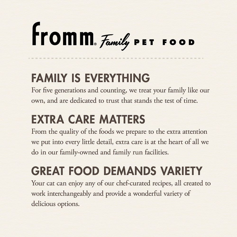 Fromm Four-Star Chicken A La Veg interchangeable recipes encourage variety.