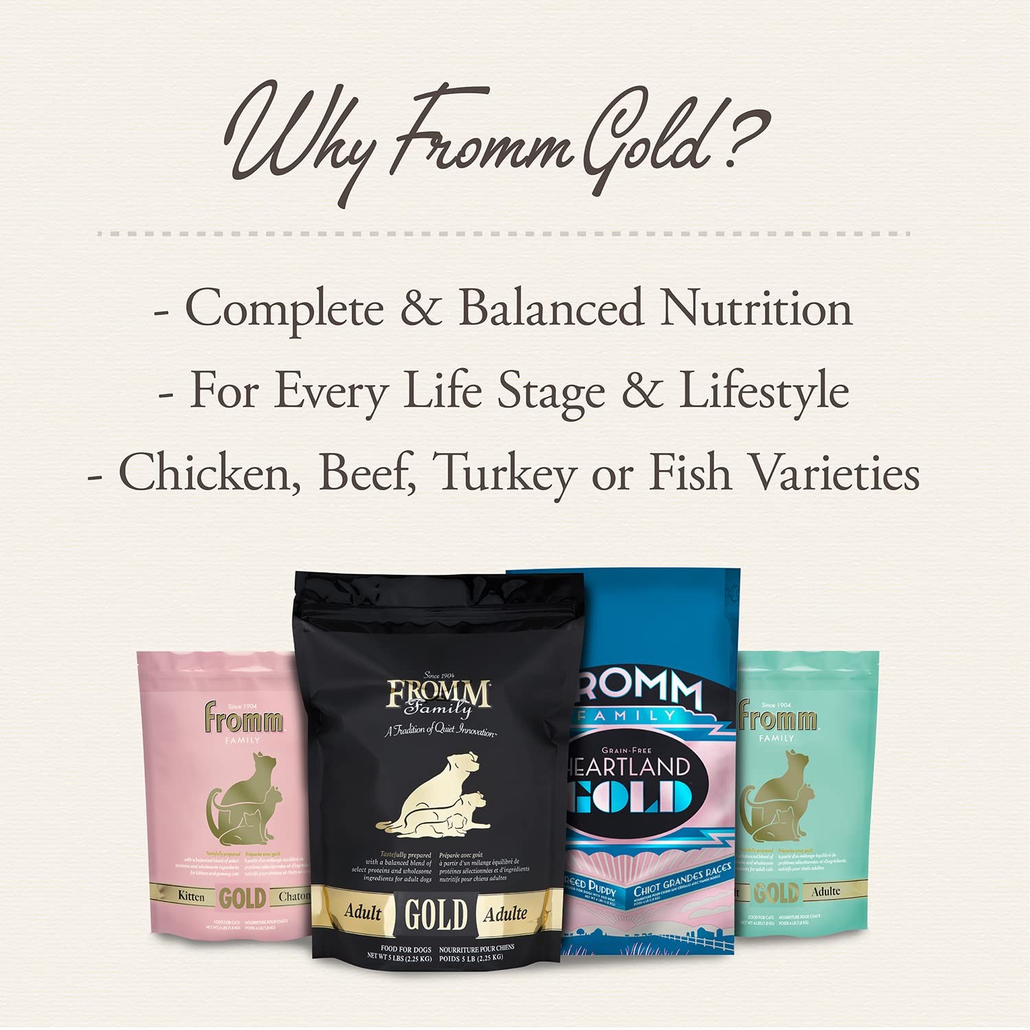 Fromm Small Breed Adult Gold crunchy kibble texture for small-dog palatability.