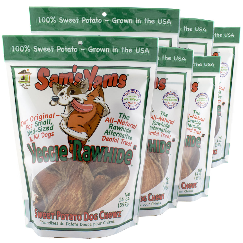 Front Porch Pets Sweet Potato Chewz 6-pack bag, tasty and grain-free for daily dog treats
