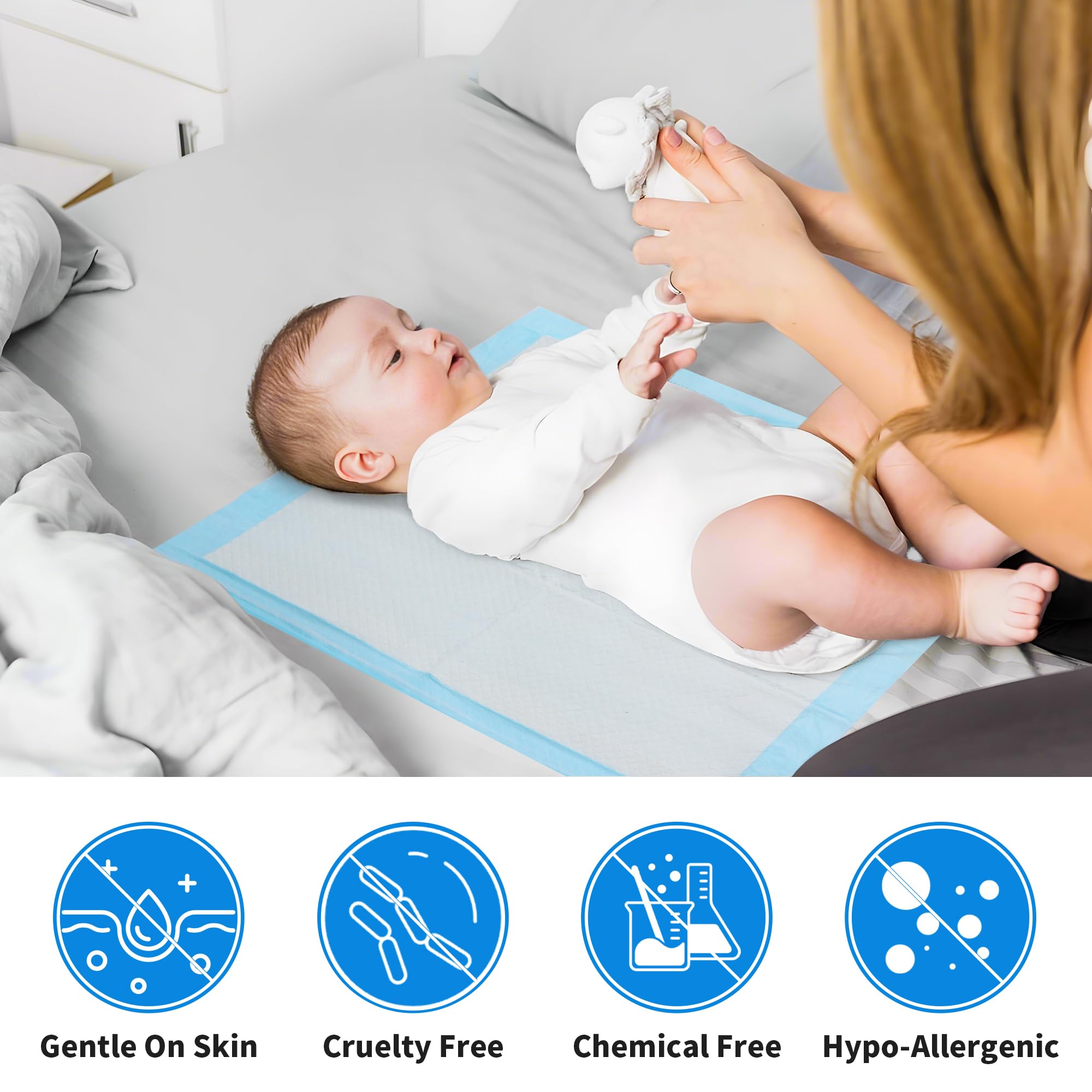 FRONTLINE Puppy Pads 22x22 80-pack leakproof backing prevents moisture on floors