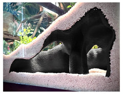 FROSTO Aquarium Corner Cave Charcoal provides space-saving shelter for fish and shrimp.