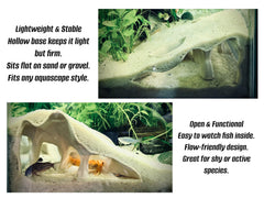 FROSTO corner cave burrow-view provides a pet-friendly open interior for observation.