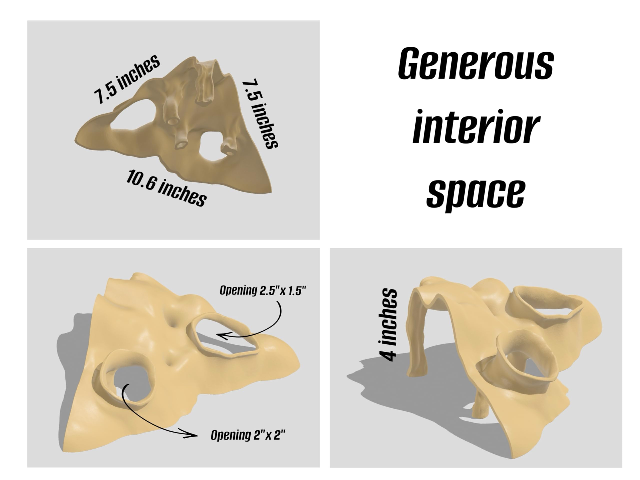 FROSTO corner cave substrate integration emphasizes seamless blending with substrate and plants.