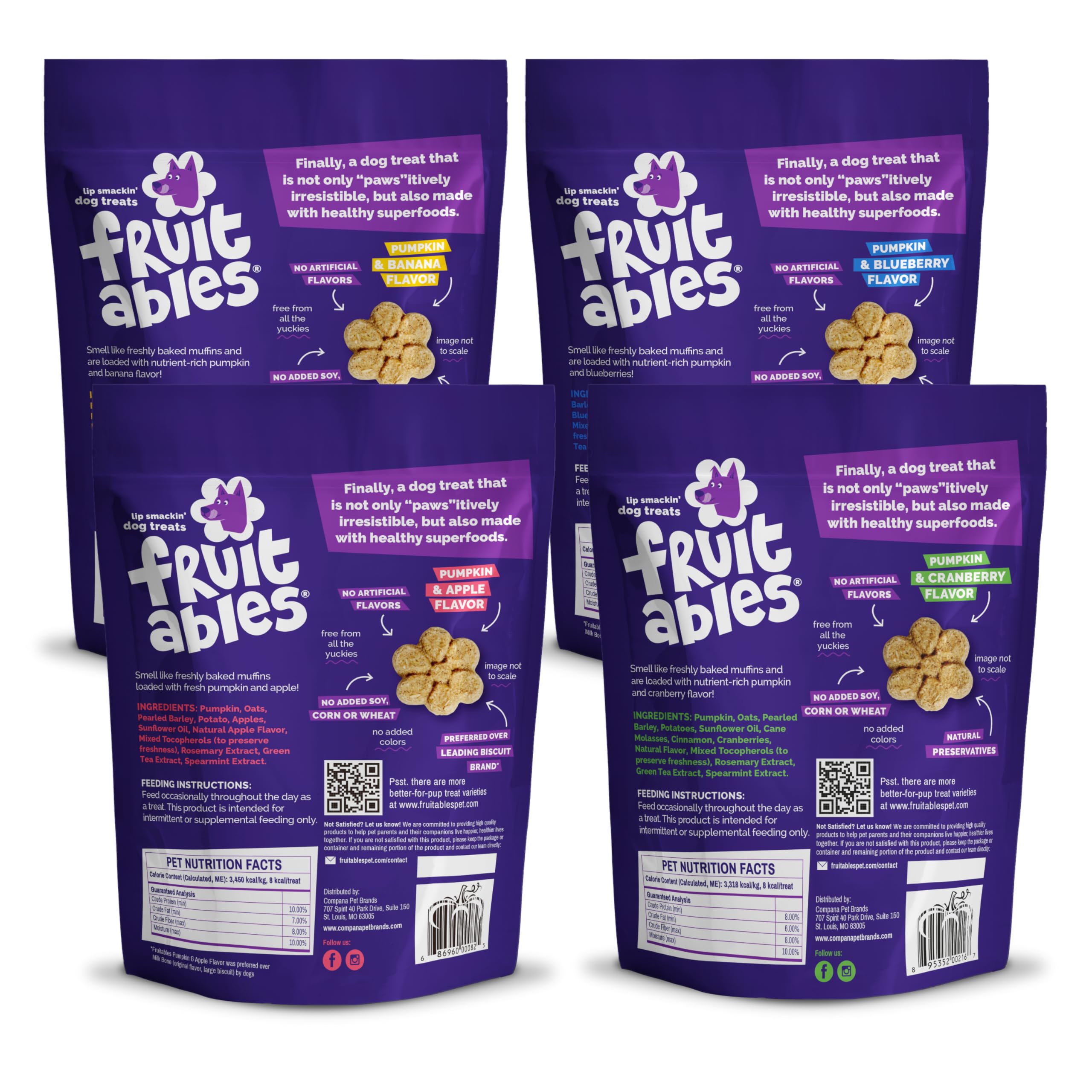 Fruitables Pumpkin Blueberry treats image – tasty, fiber-rich snack