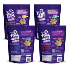 Fruitables Biggies bag opened reveals pumpkin aroma inviting dogs to snack