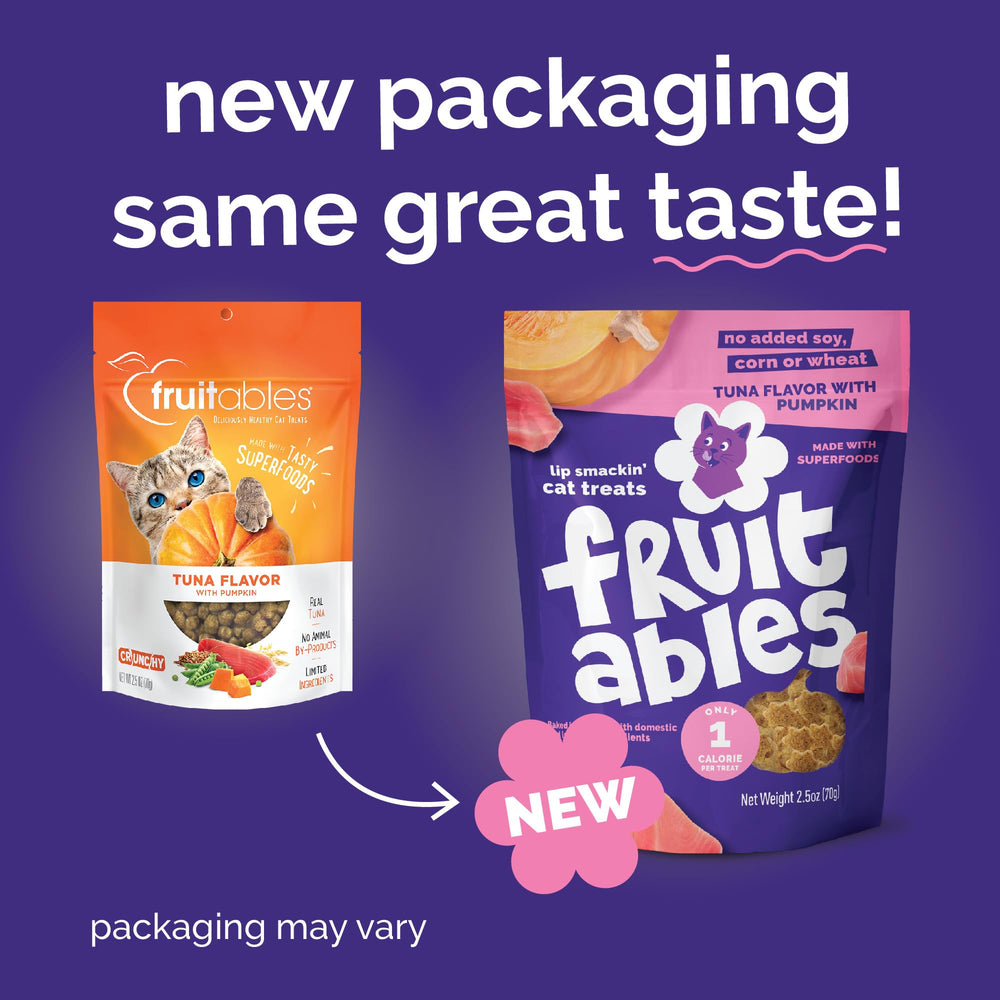 Fruitables Cat Treats 5-pack packaging – convenient multi-pack for everyday snacking.