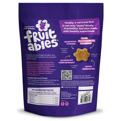 Fruitables Cat Treats crunch in bowl – crunchy texture ideal for training rewards.