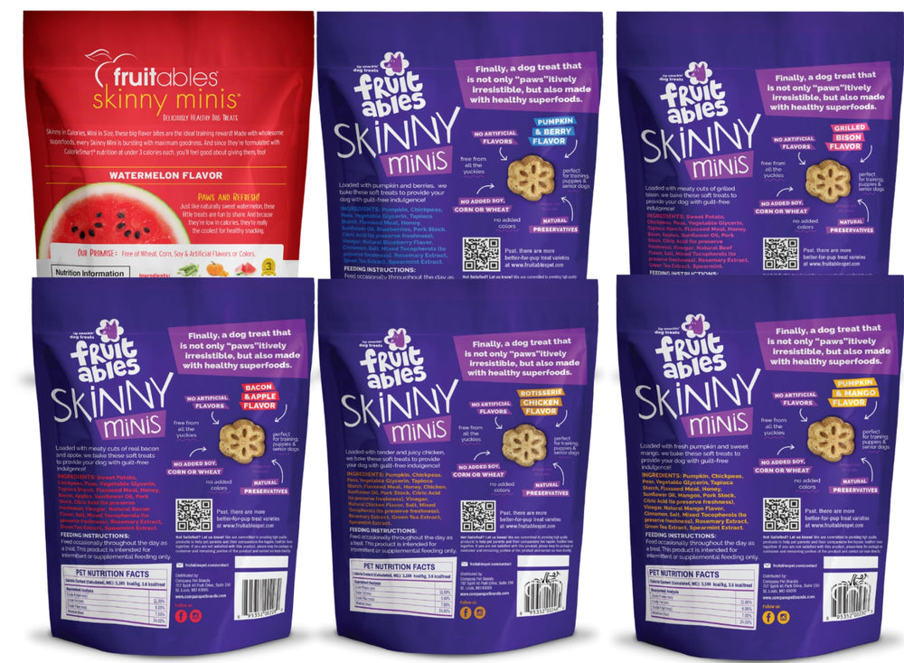 Fruitables Skinny Minis pumpkin mango bite ideal for tasty training rewards