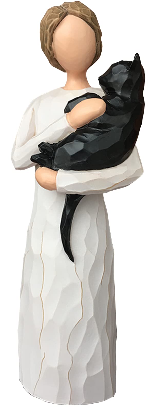 FRUMOASA cat memorial angel statue 6in on desk offers comforting memory.