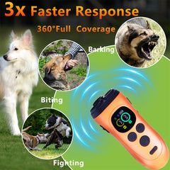 Frusiava device shows color LCD screen for real-time battery, mode, and intensity status.