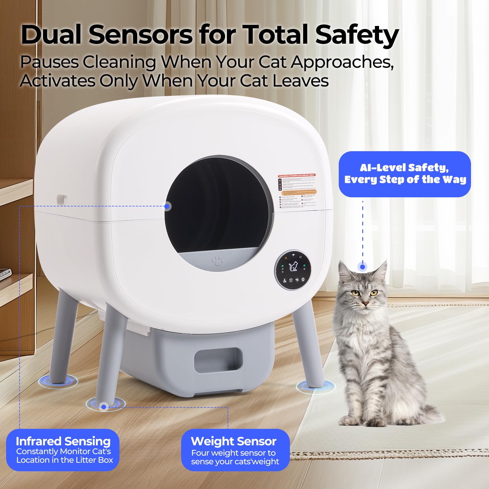 Fsitego 76L waste cylinder supports long intervals between changes.