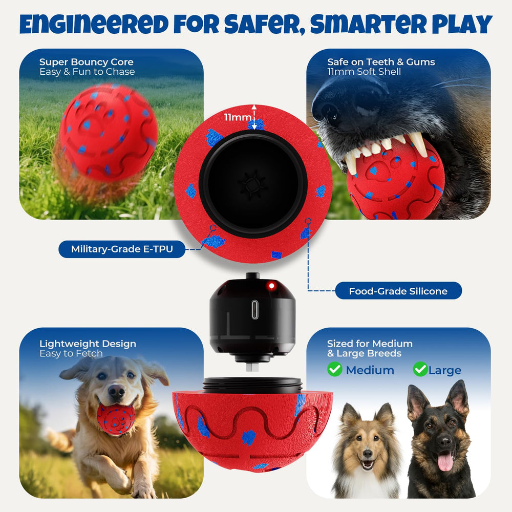 Fsitego red design stands out for backyard adventures and locating the ball.