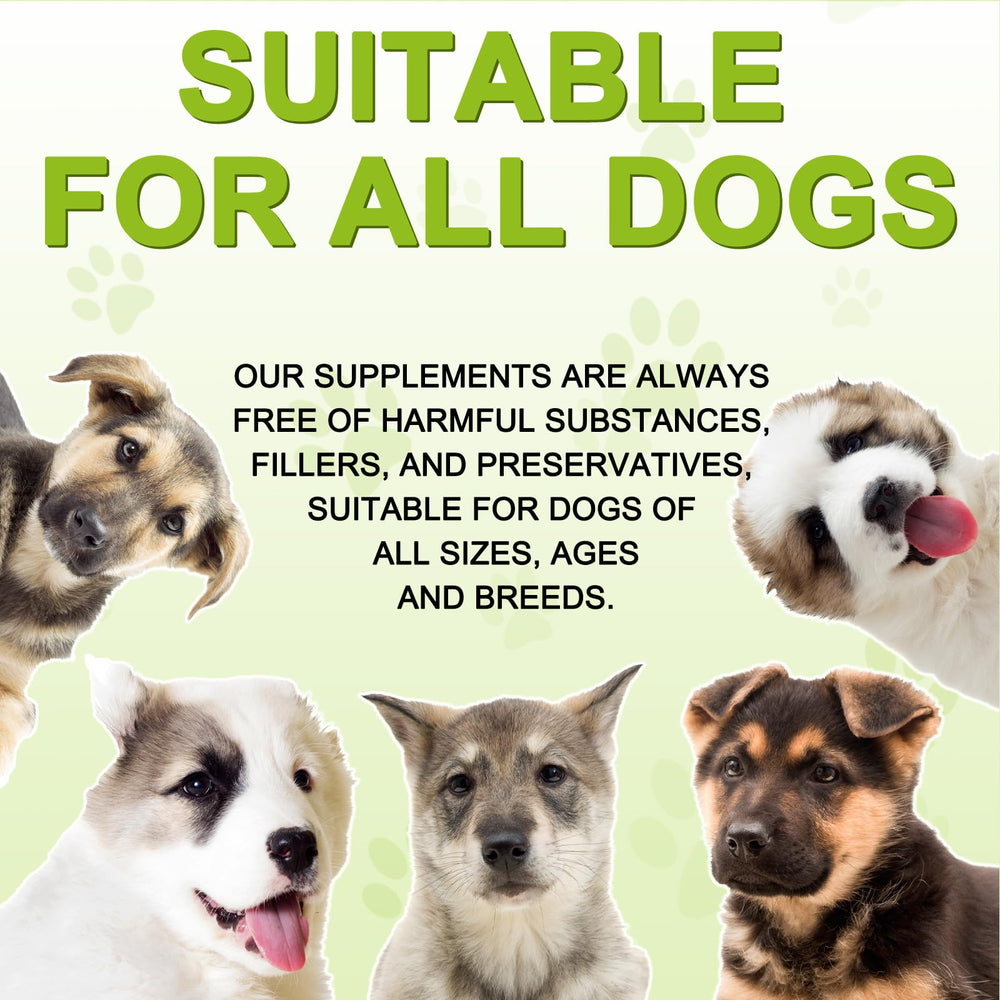 FSLHCY immune-support tablets for dogs hint at a healthier lifestyle.