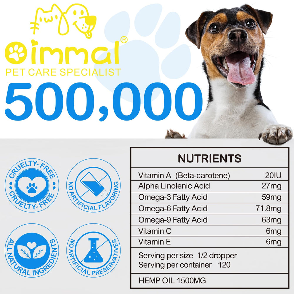 FSLHCY pet oil label close-up highlights GMO-free and natural ingredients.