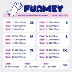 FUAMEY Dog Coat harness-built back view shows leash compatibility