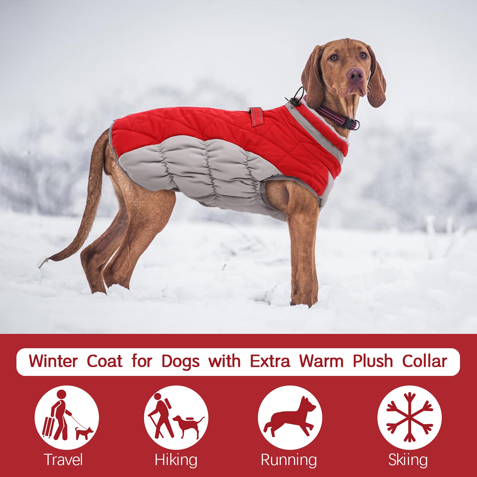FUAMEY dog coat side view showing design and fit