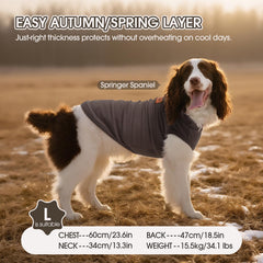 FUAMEY leash-hole fleece vest enables easy leash attachment during walks