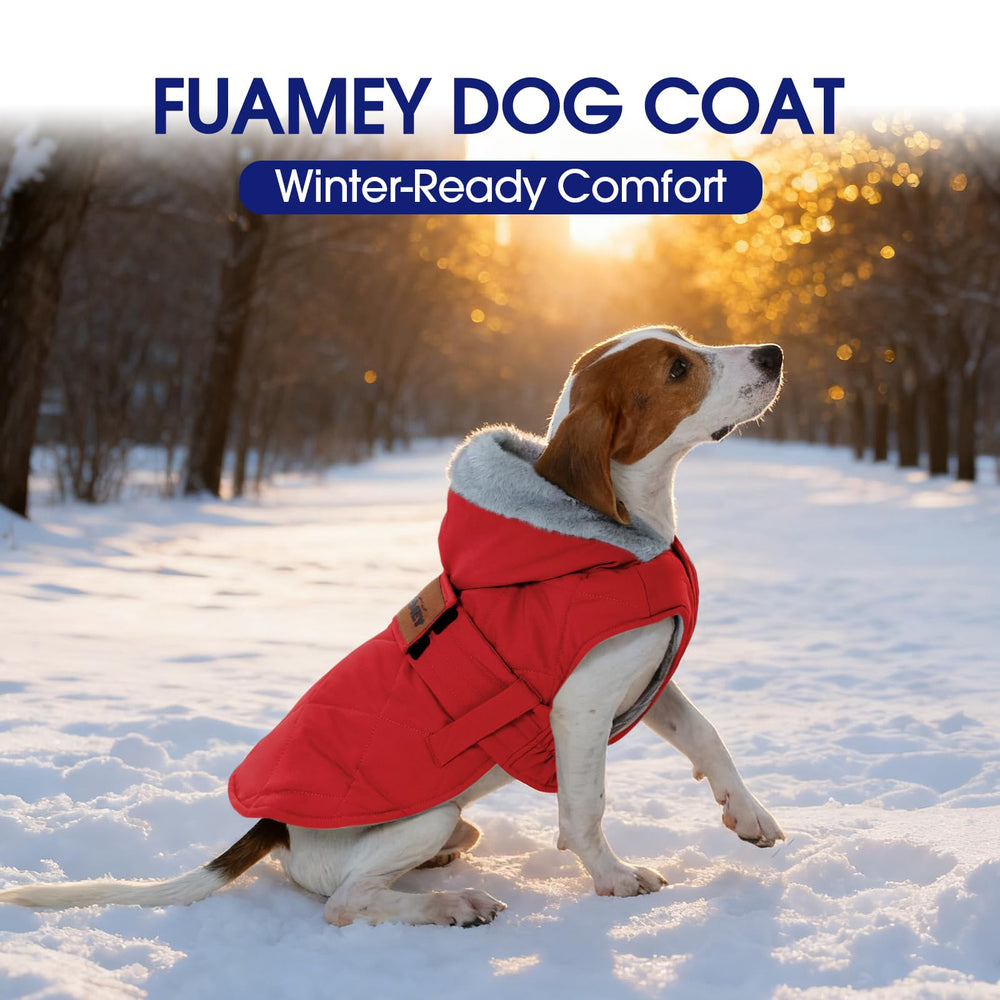 FUAMEY durable quilted back-view emphasizes rugged winter durability.