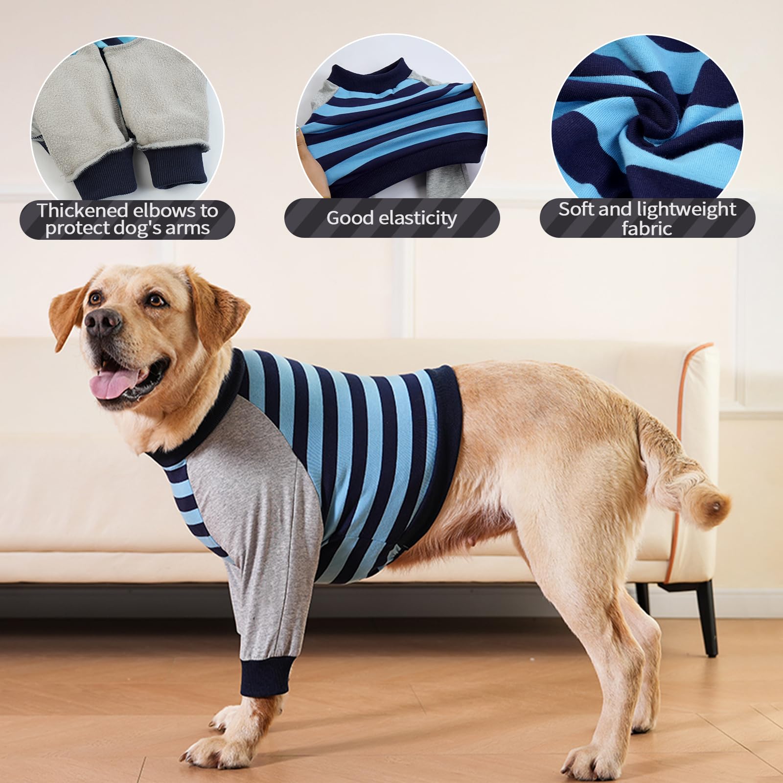 FUAMEY dog recovery sleeve easy-on-off design shown for quick dressing.