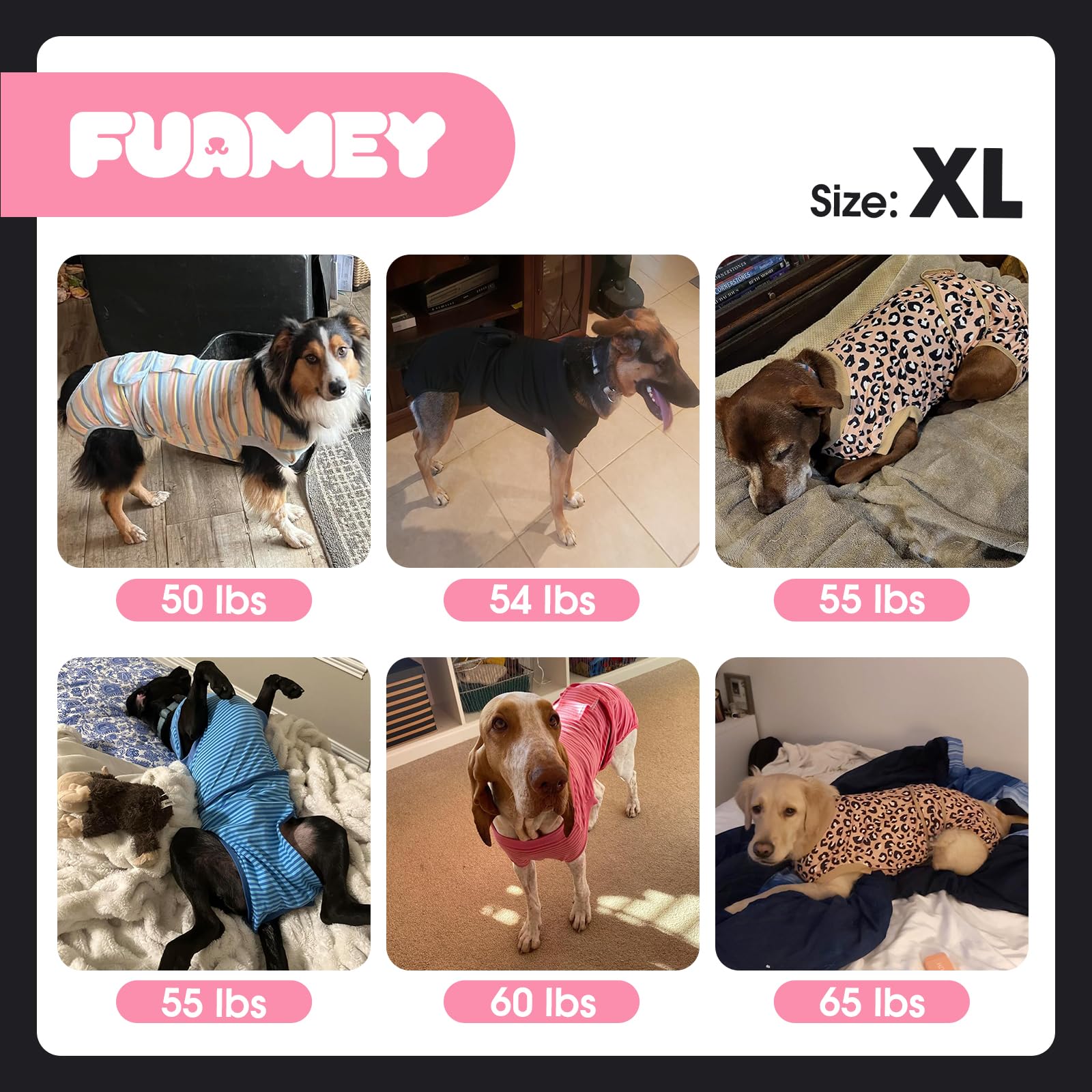 FUAMEY size chart helps find proper fit