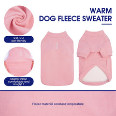FUAMEY pink 2XL dog sweater side view highlighting chest warmth and mobility