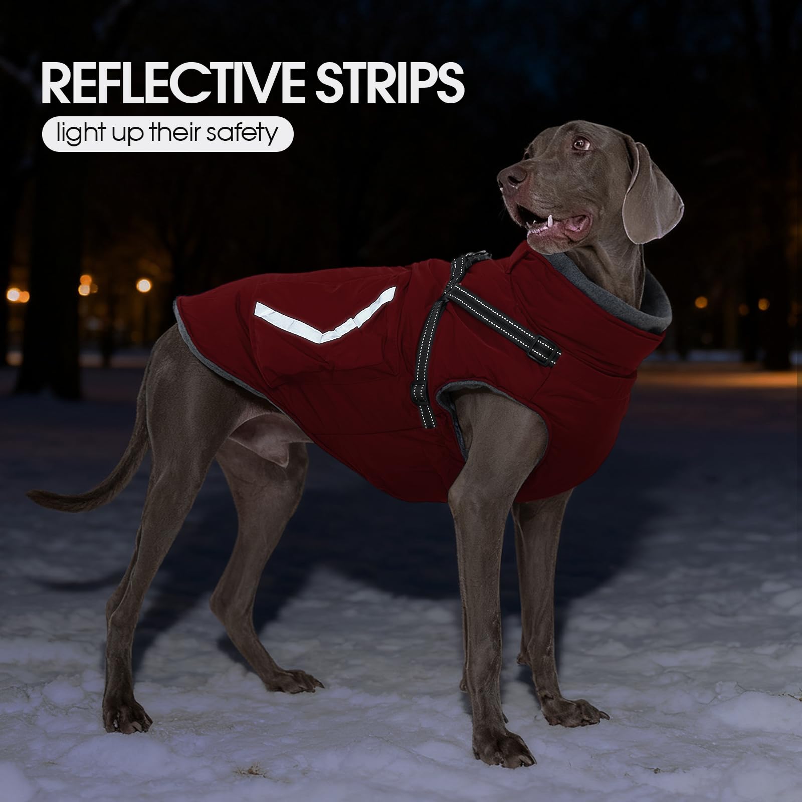 FUAMEY coat belly cutout enables easy potty breaks without removing