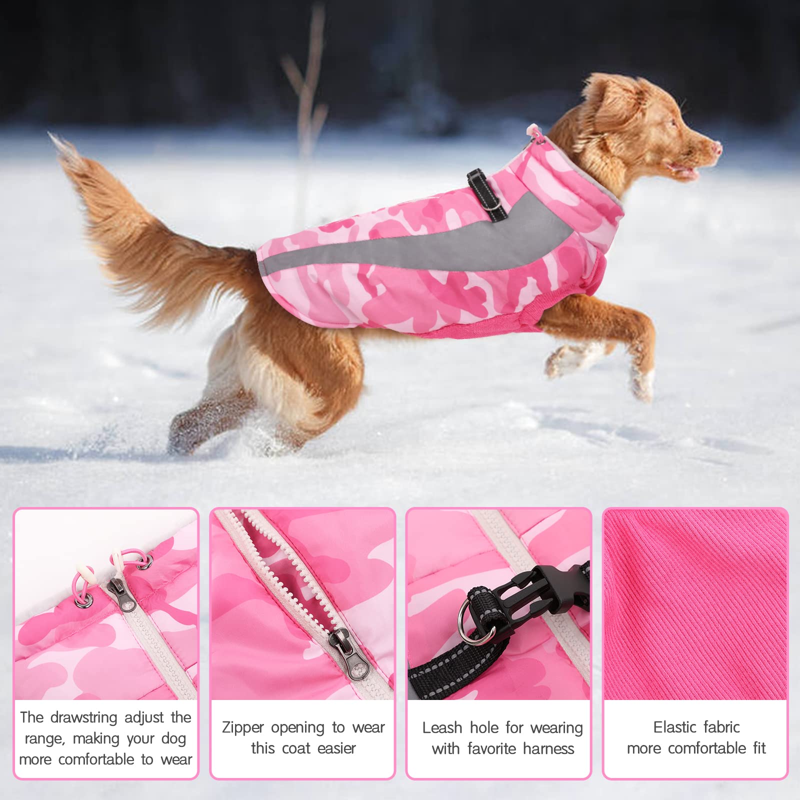 FUAMEY jacket with reflective strips for better visibility in low light
